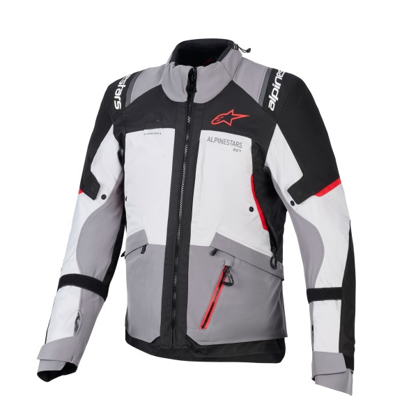 Alpinestars Andes v4 drystar jkt dark grey ice grey blk bright red